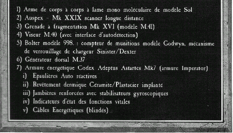 Space marine texte
